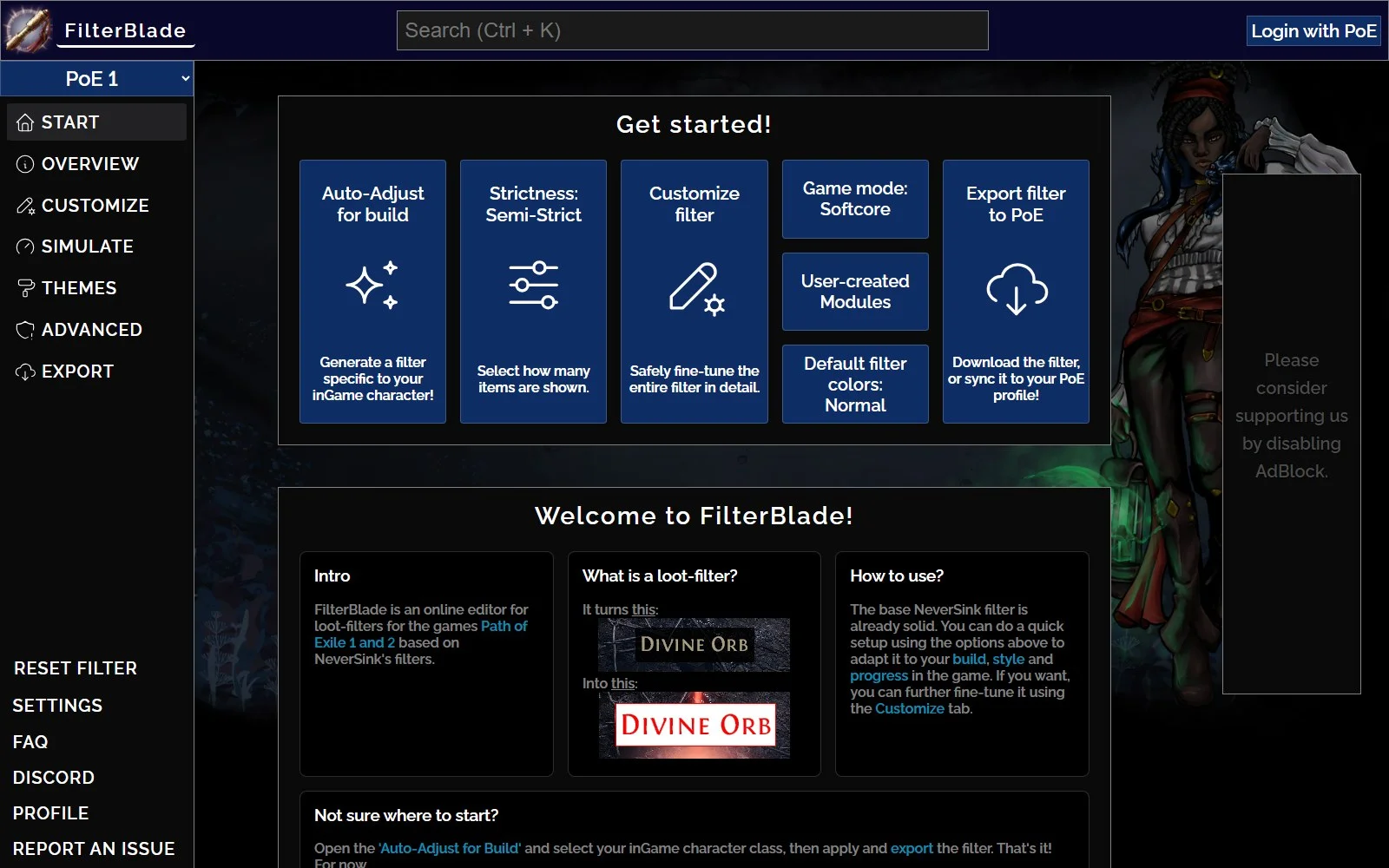 FilterBlade screenshot