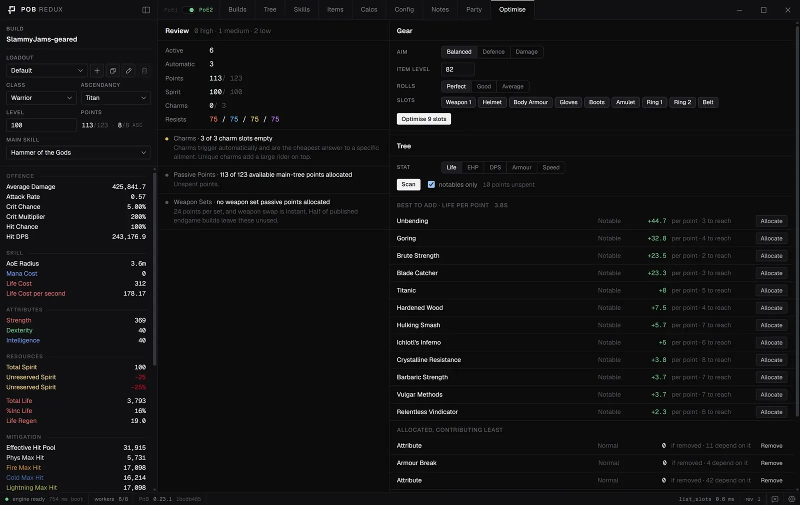PoB Redux screenshot
