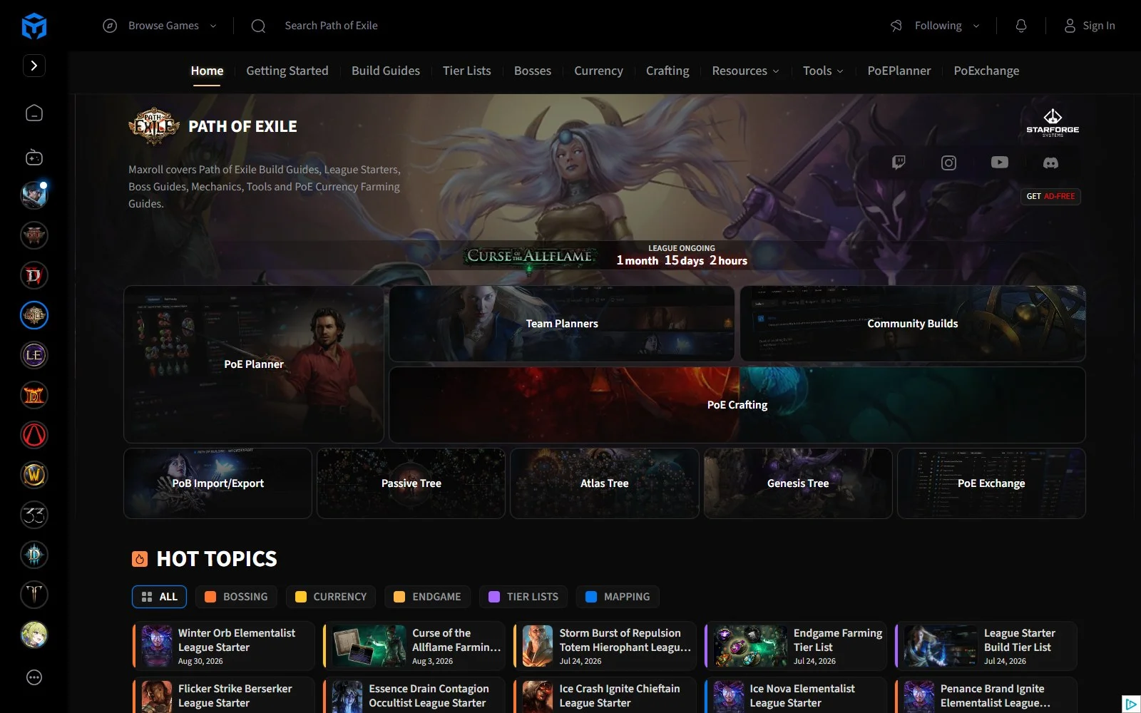 Maxroll screenshot